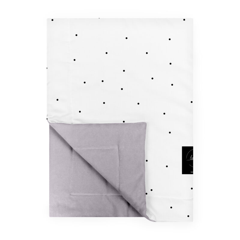 Kocyk 150x100 Dots jasnoszary