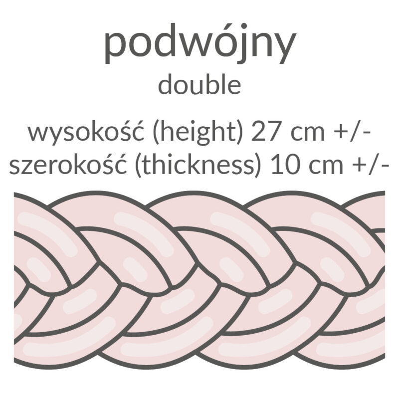 Ochraniacz warkocz podwójny Boucle
