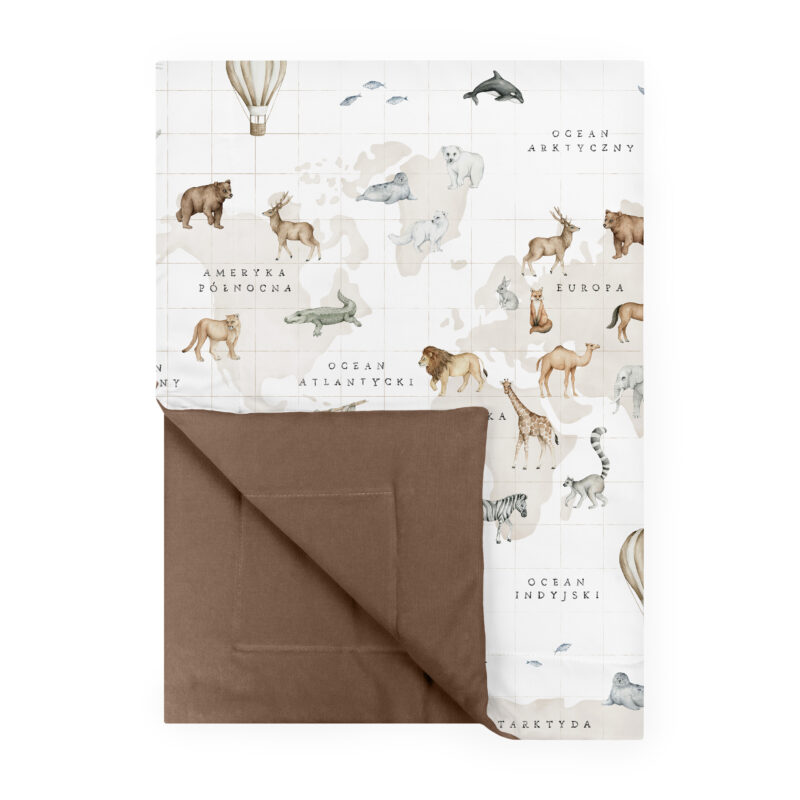 Kocyk 100x75 Around the World mocha