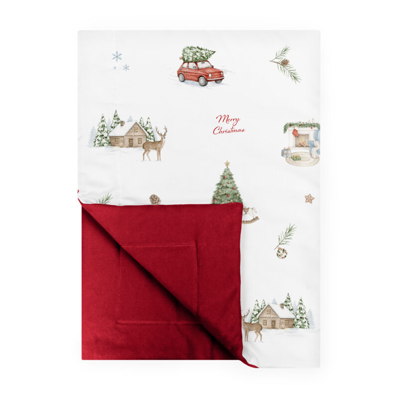 Kocyk 100x75 Merry Christmas czerwony