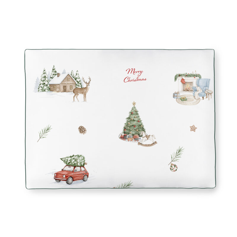 Poduszka 30x40 Merry Christmas butelkowa zieleń